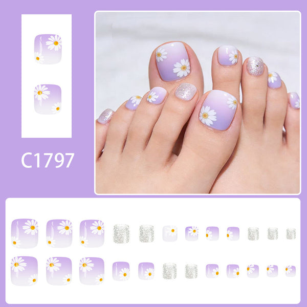 12 Sizes-24 Pcs Press On Nails C1797