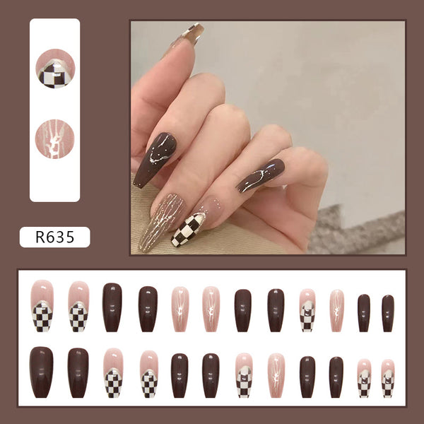 12 Sizes-24 Pcs Press On Nails R635