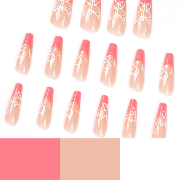 12 Sizes-24 Pcs Press On Nails JP1617