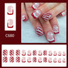 12 Sizes-24 Pcs Press On Nails C680