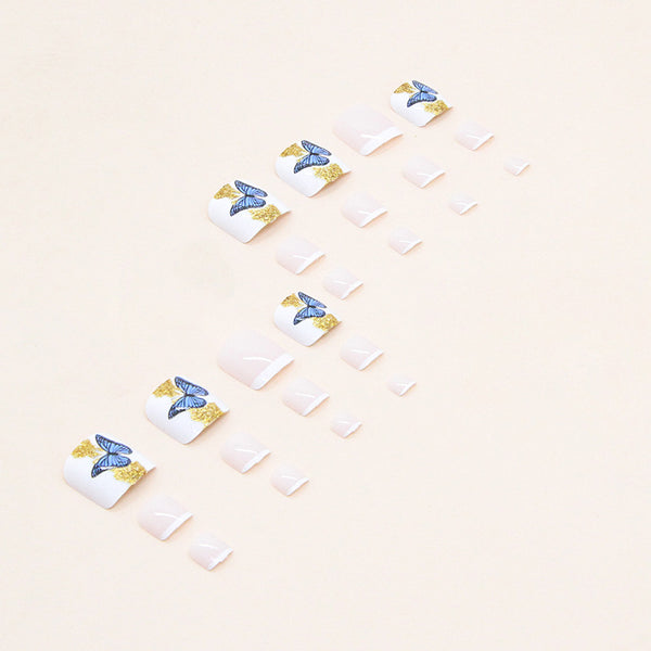 12 Sizes-24 Pcs Press On Nails F080