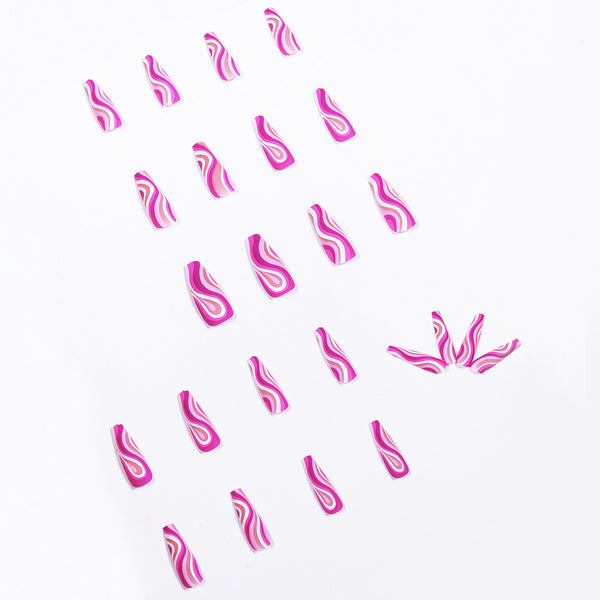 12 Sizes-24 Pcs Press On Nails JP1067