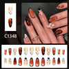 12 Sizes-24 Pcs Press On Nails C1348