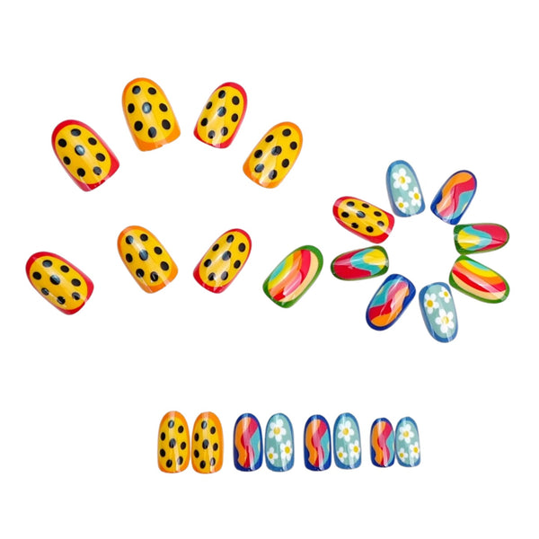 12 Sizes-24 Pcs Press On Nails Y2025