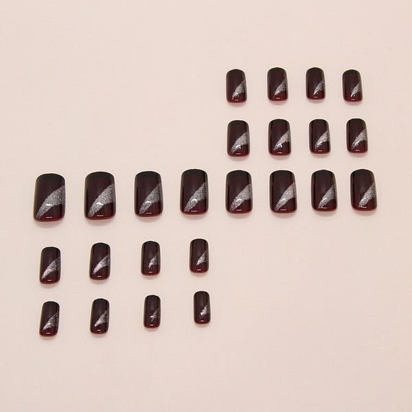 12 Sizes-24 Pcs Press On Nails W1848