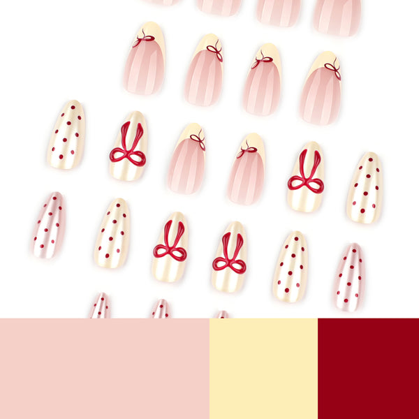 12 Sizes-24 Pcs Press On Nails JP4282