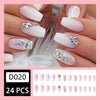 12 Sizes-24 Pcs Press On Nails D020