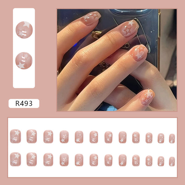 12 Sizes-24 Pcs Press On Nails R493