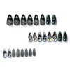 12 Sizes-24 Pcs Press On Nails JP2516