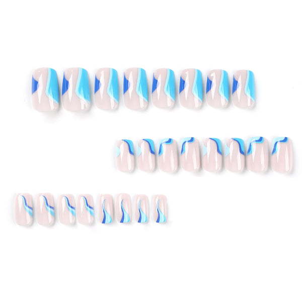 12 Sizes-24 Pcs Press On Nails JP2539