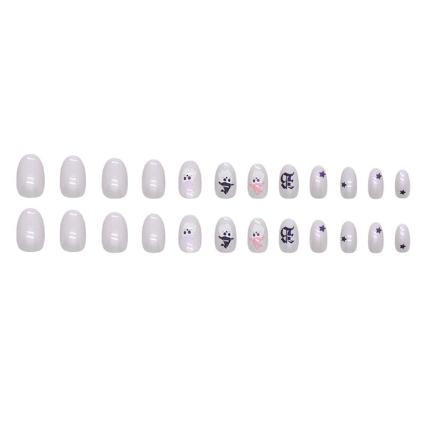 12 Sizes-24 Pcs Press On Nails W1431