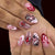 12 Sizes-24 Pcs Press On Nails C2010
