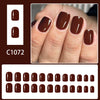 12 Sizes-24 Pcs Press On Nails C1072
