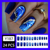 12 Sizes-24 Pcs Press On Nails Y187