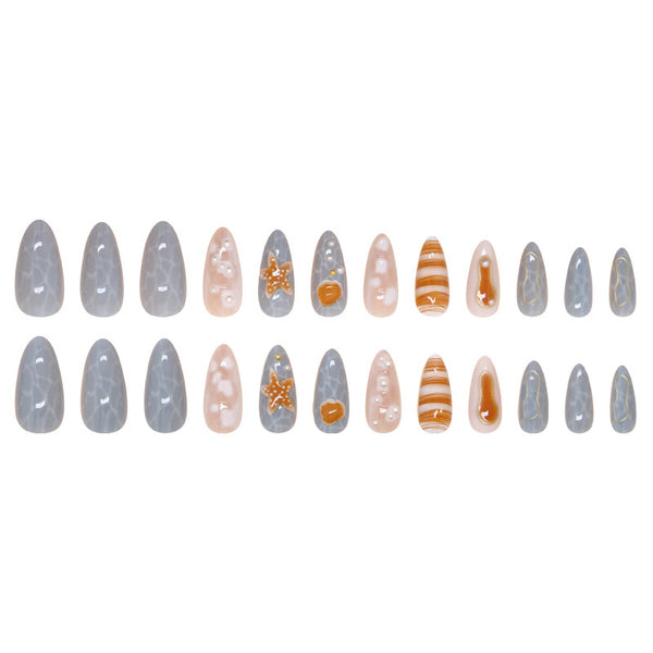 12 Sizes-24 Pcs Press On Nails Z956