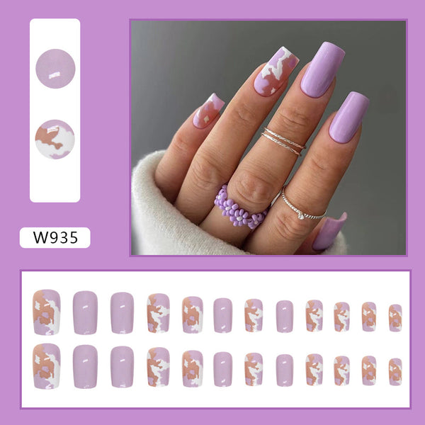 12 Sizes-24 Pcs Press On Nails W935