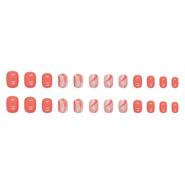 12 Sizes-24 Pcs Press On Nails W446