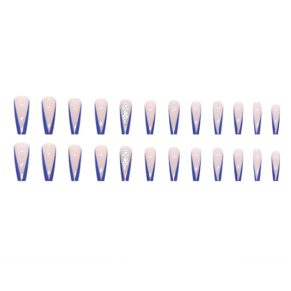12 Sizes-24 Pcs Press On Nails Z651