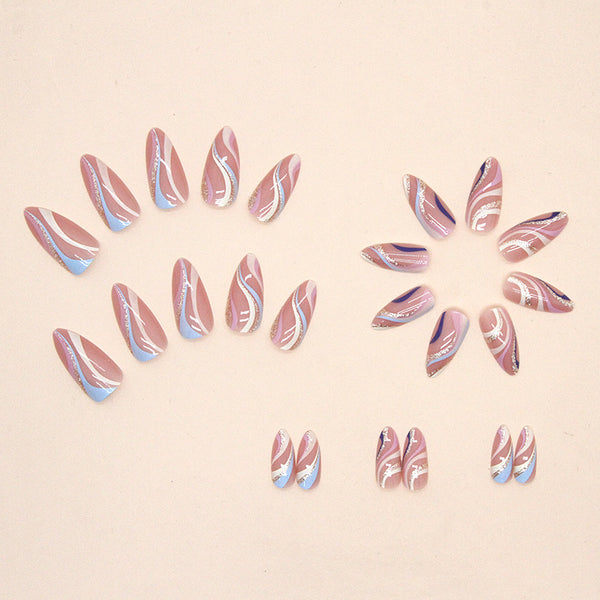 12 Sizes-24 Pcs Press On Nails W449