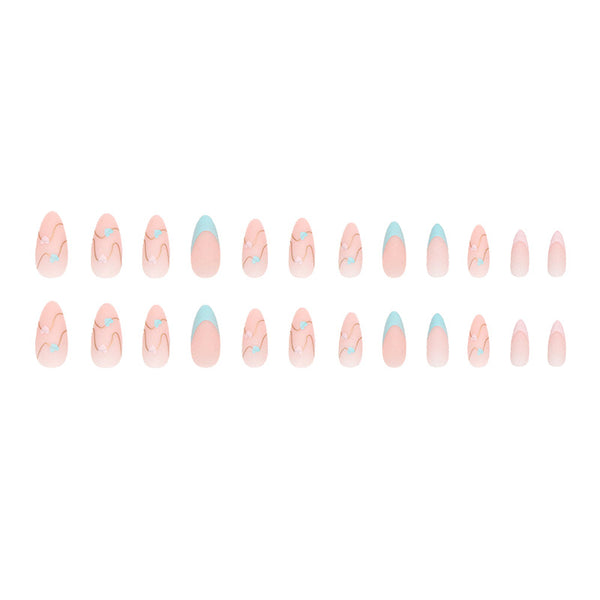 12 Sizes-24 Pcs Press On Nails W319