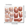 12 Sizes-24 Pcs Press On Nails GlitterShine-1-24pcs