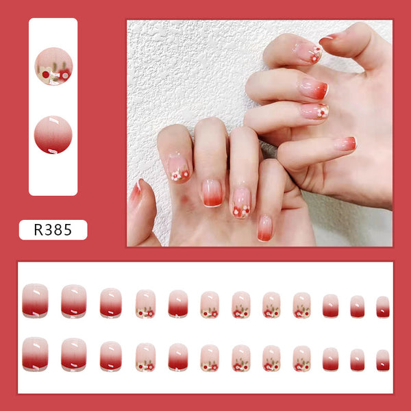 12 Sizes-24 Pcs Press On Nails R361