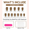 12 Sizes-24 Pcs Press On Nails 1XB1-15159