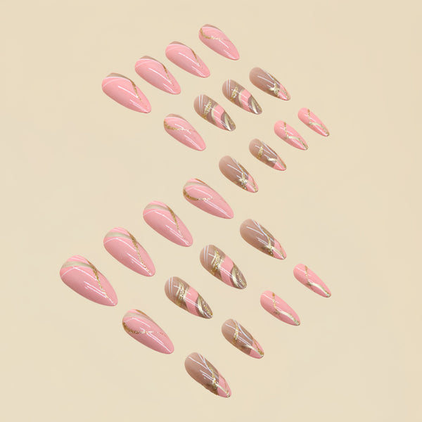 12 Sizes-24 Pcs Press On Nails Y101
