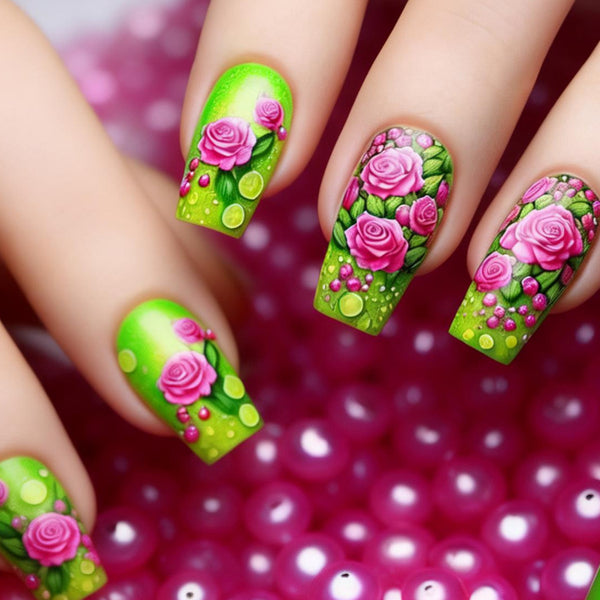 12 Sizes-24 Pcs Press On Nails Y692-2