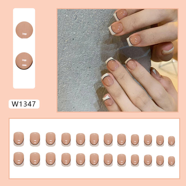 12 Sizes-24 Pcs Press On Nails W1347