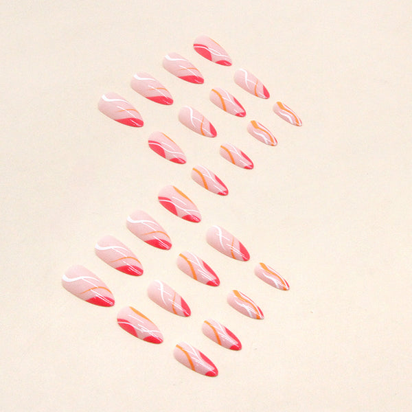 12 Sizes-24 Pcs Press On Nails W743