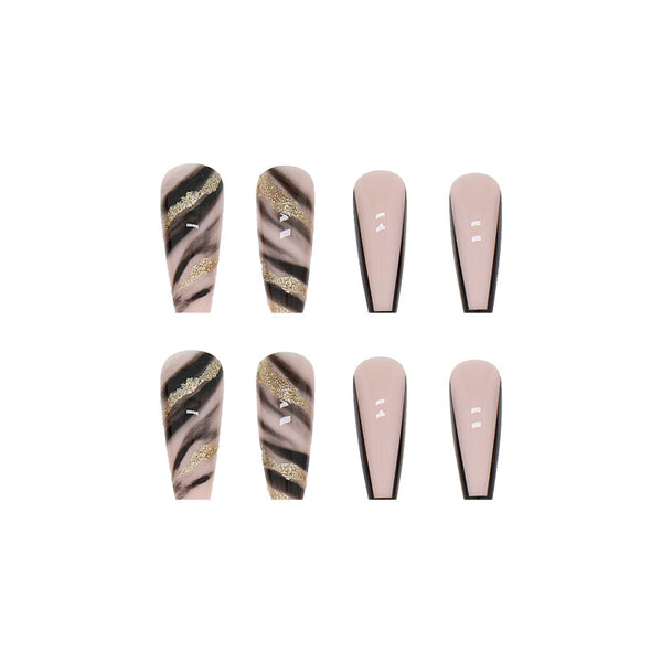 12 Sizes-24 Pcs Press On Nails W080
