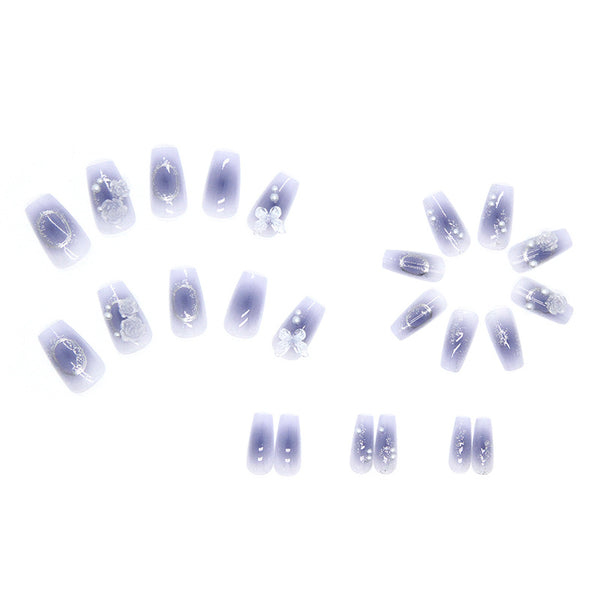 12 Sizes-24 Pcs Press On Nails Z483
