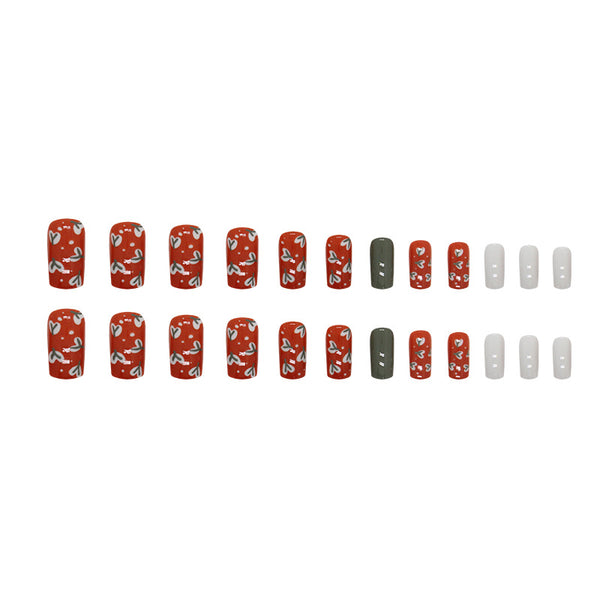 12 Sizes-24 Pcs Press On Nails W1402