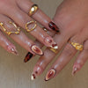 12 Sizes-24 Pcs Press On Nails W1977