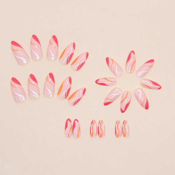 12 Sizes-24 Pcs Press On Nails W743