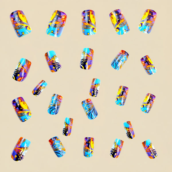 12 Sizes-24 Pcs Press On Nails Y425