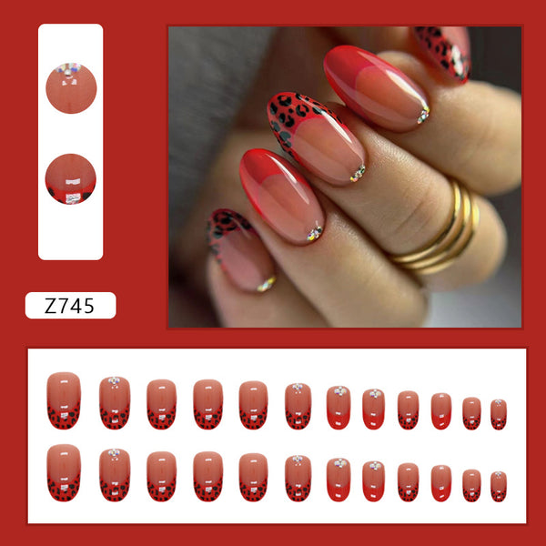 12 Sizes-24 Pcs Press On Nails Z745