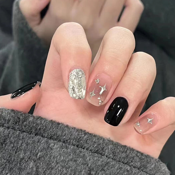12 Sizes-24 Pcs Press On Nails Z599