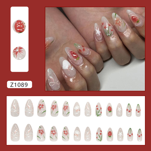 12 Sizes-24 Pcs Press On Nails Z1089
