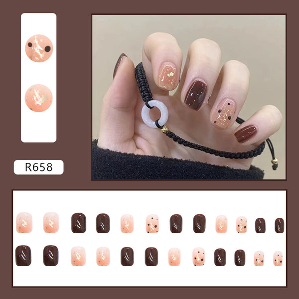 12 Sizes-24 Pcs Press On Nails R642
