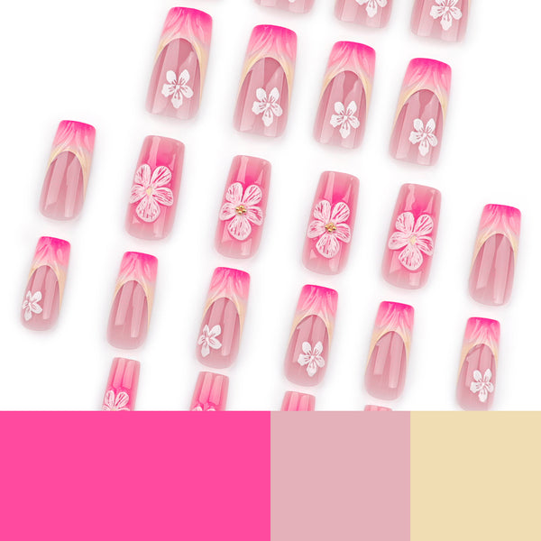 12 Sizes-24 Pcs Press On Nails JP3500