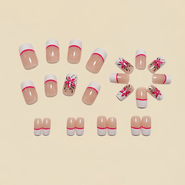 12 Sizes-24 Pcs Press On Nails Y1548