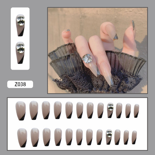 12 Sizes-24 Pcs Press On Nails Z001