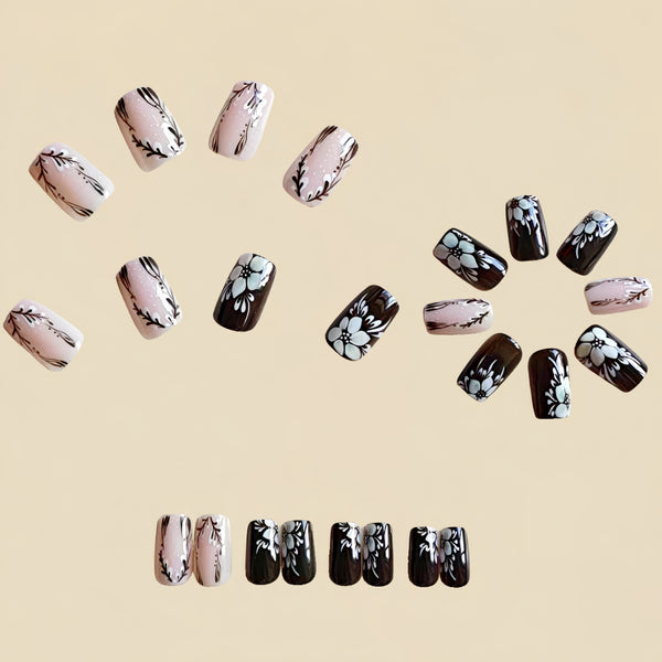 12 Sizes-24 Pcs Press On Nails Y1157-2