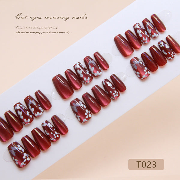 12 Sizes-24 Pcs Press On Nails T023