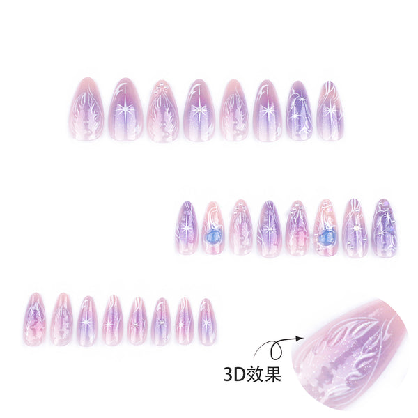12 Sizes-24 Pcs Press On Nails JP3426