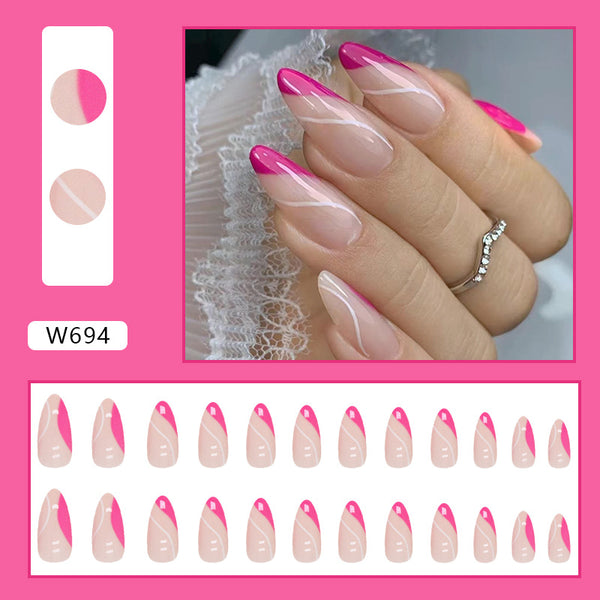 12 Sizes-24 Pcs Press On Nails W694