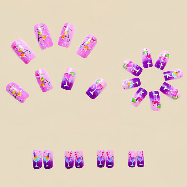 12 Sizes-24 Pcs Press On Nails Y562
