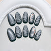 12 Sizes-24 Pcs Press On Nails W1921